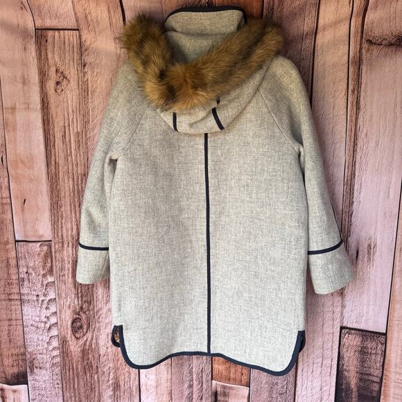 J. Crew Jacket Summit Parka Nello Gori Italian Stadium Cloth Size 2 Gray Fall - Picture 2 of 9